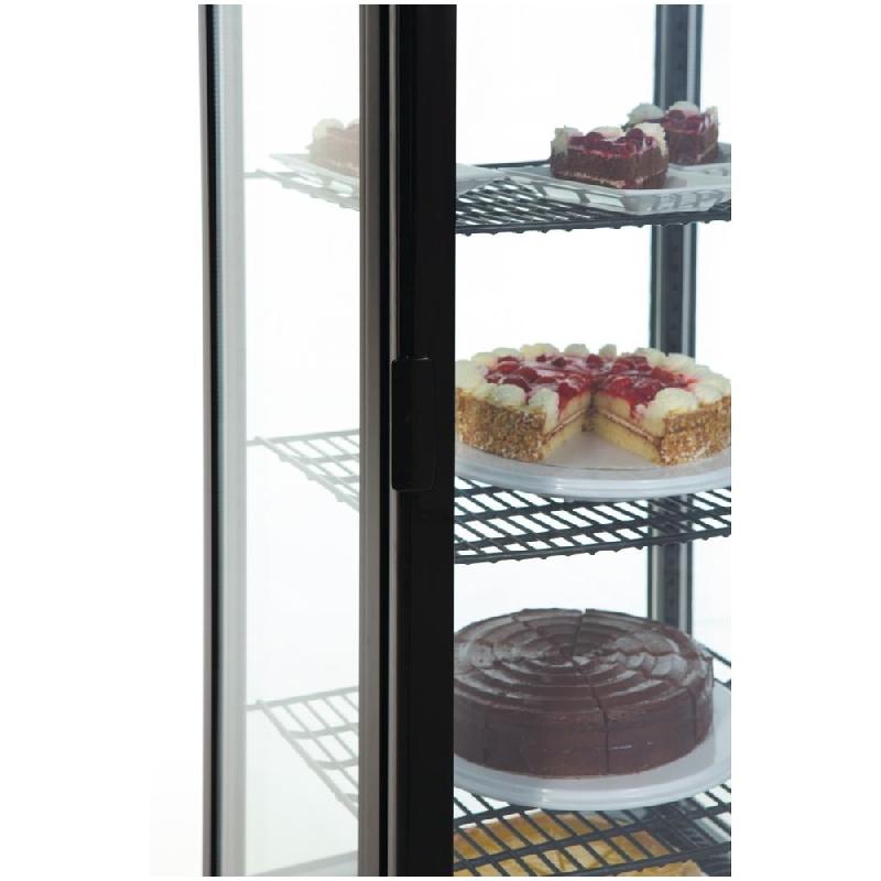 Vitrine réfrigérée panoramique avec portes incurvées Série C noire 235L - Polar - DP289_5