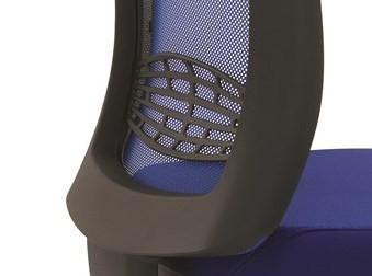 Siège bureautique  synchrone KENNY - Rouge, Noir, Réglable 3D, Piètement nylon noir_5