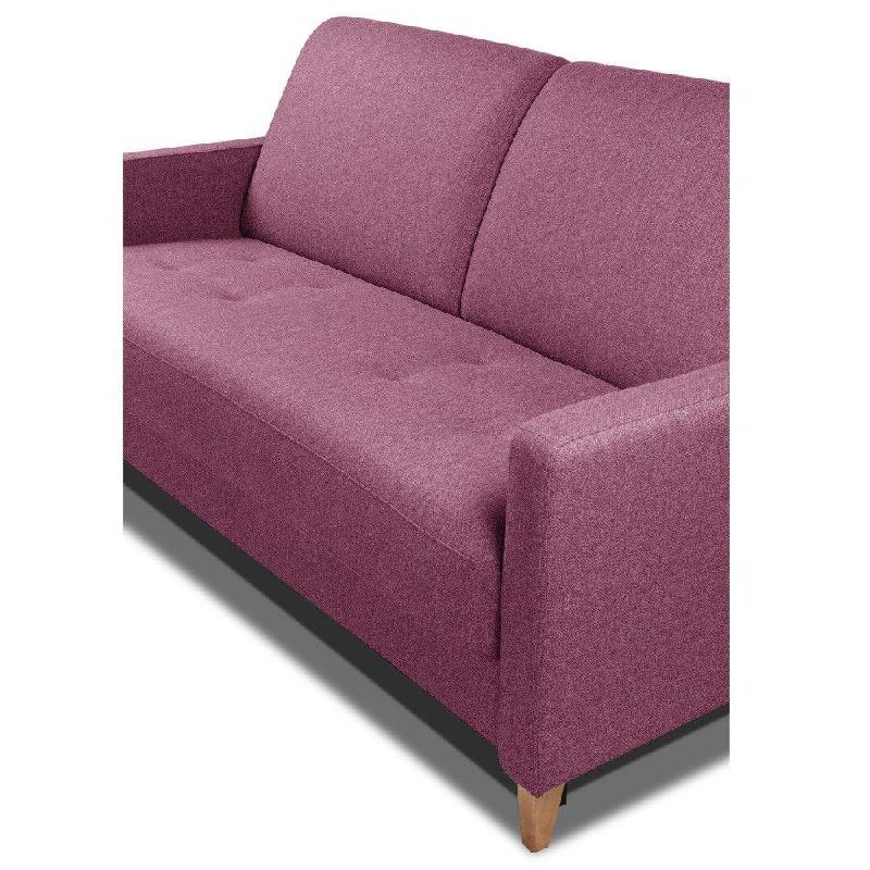 Canapé convertible OGGETTO - Matelas 16 cm - Système express - Sommier à lattes 160 cm - Tweed rose - RENATONISI_5