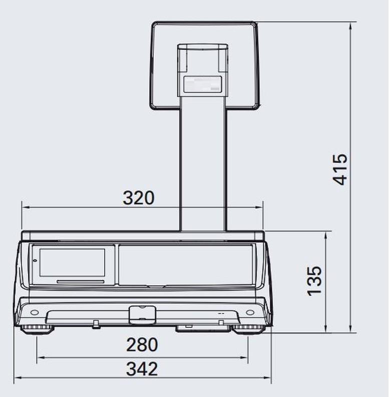 Balance poids-prix avec ticket 15 kg avec colonne conforme à la réglementation loi fiscale_5