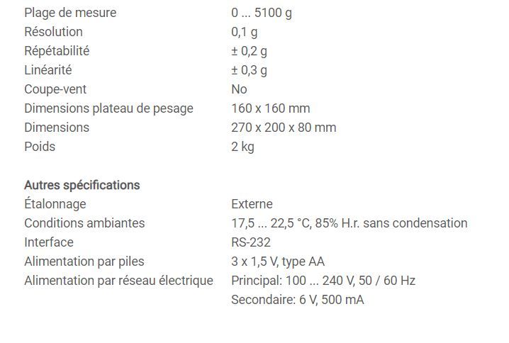 PCE-BSK 5100 - Balance pour inventaire - PCE Instruments France - 2 kg - Comptage de pièces et interface RS-232_5