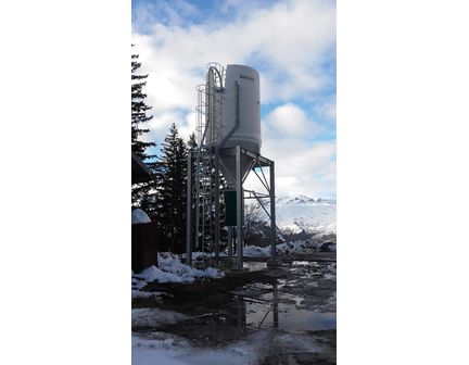 Silo industriel sur portique en acier galvanisé 4 pieds, capacité jusqu'à 200 m3 - ROUSSEAU_5