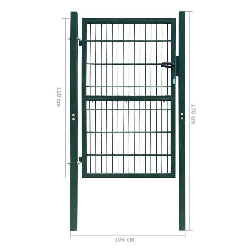 Vidaxl portillon 2d (simple) vert 106x170 cm 141749_5
