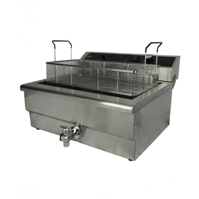 Friteuse posable électrique 25l - avec robinet de vidange 7518.0210 COMBISTEEL_5
