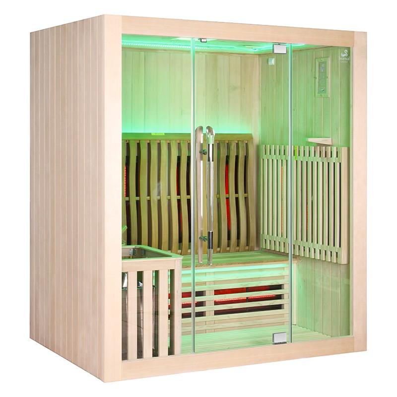 SAUNA COMBI BOREAL® ELÉGANCE 3 - 175X125 INFRAROUGE + VAPEUR_5