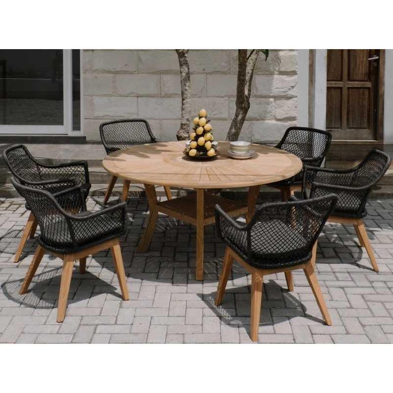 Table de jardin colosseum ø155cm – MTF – bois de teck – 2nab2203_5