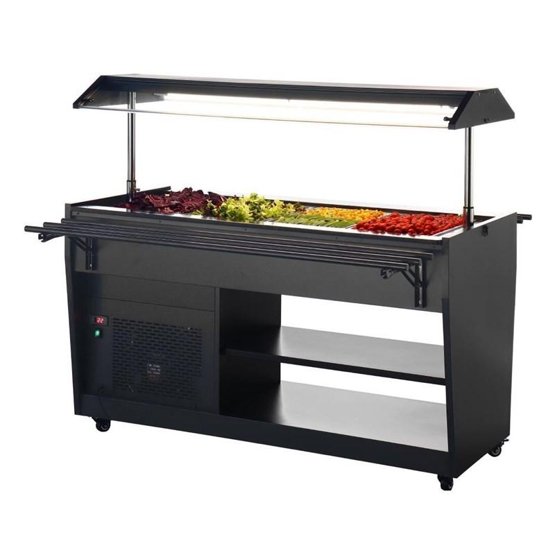 Buffet réfrigéré série G noir 4 GN1/1 PG007 Polar_5