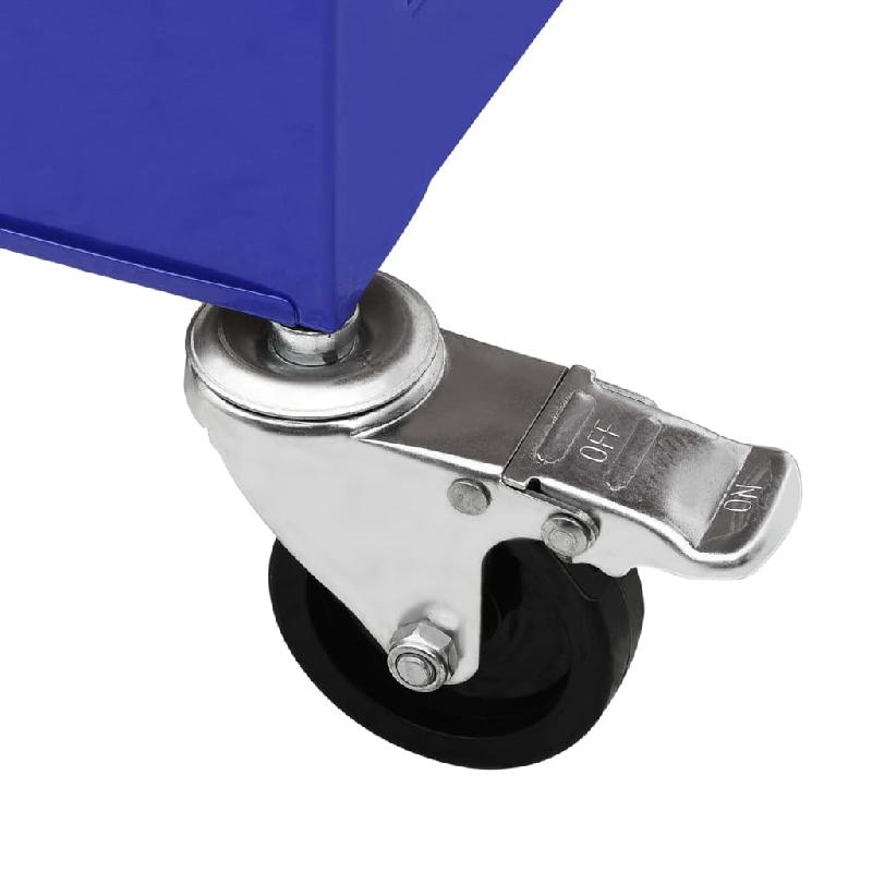 Vidaxl chariot à outils avec 4 tiroirs acier bleu 147188_5