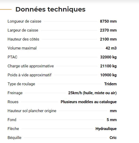 Rollpush 8742 benne agricole monocoque - rolland - volume maxi. 42 m3_5