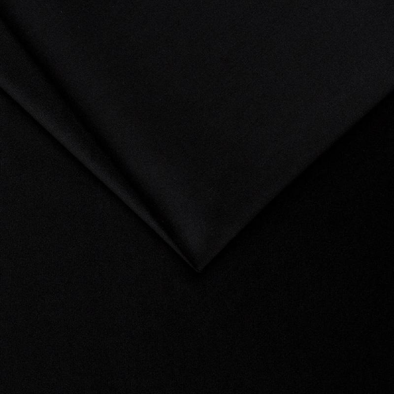 Canapé convertible express ODACIO 140cm - Têtières réglables, matelas 16cm, pieds dorés, velours noir_5