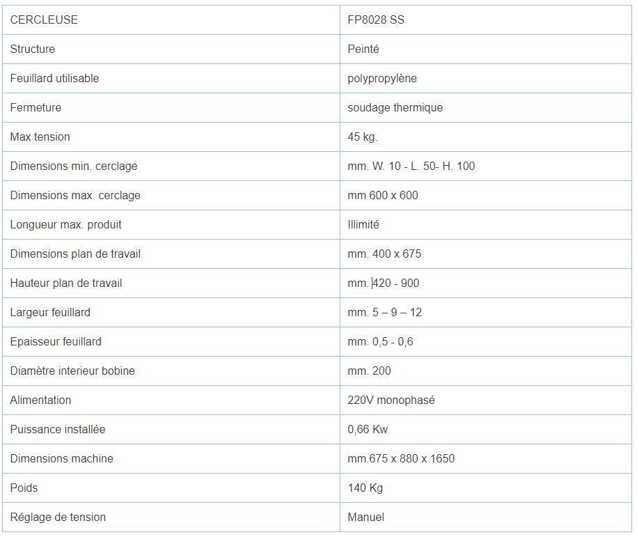 FP8028 SS - Cercleuse semi-automatique en acier inoxydable - Ferplast - Poids 140 kg_5