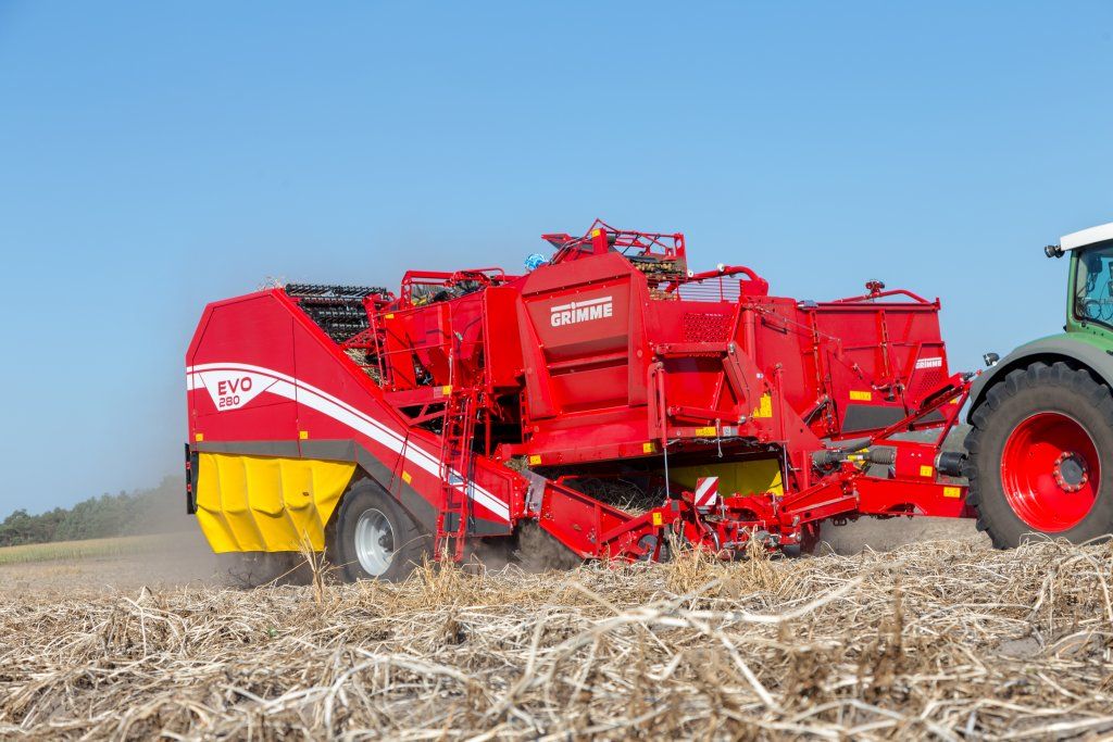 Arracheuse EVO 280 - 2 rangs - Grimme France - Largeur 3000 mm - Trémie 8000 kg - Traitement doux et rendement élevé_5