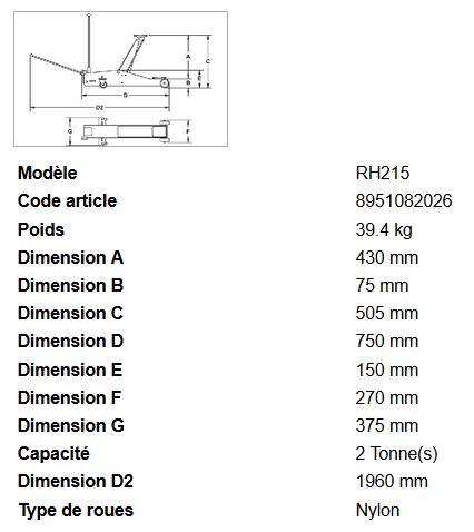 Cric hydraulique avec pédale longue pour un levage rapide