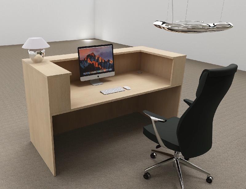 Bureau d'accueil Delta First monocolor - Mobel Linea - 164, Chêne moyen_0