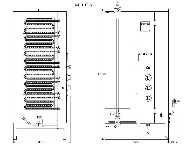 Machine à kebab électrique ORIENT E3 POTIS_5