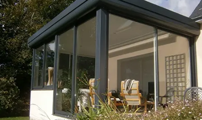 Véranda à toit plat sur-mesure pour extensions de maison - GRI Fabricant_5
