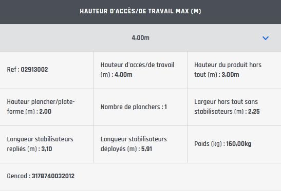 Échafaudage roulant aluminium Starlium 800 - Comabi SNC - Hauteur de travail maximale 14,00 m - usage ultra intensif_5