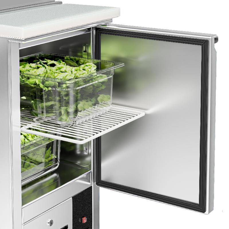 Saladette réfrigérée à capot et dessus planche à découper - 1 porte_5
