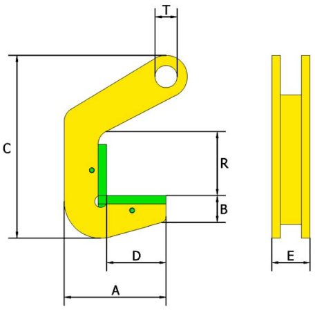 Pince de levage horizontal de tuyaux en acier et en béton -  terrier tph et tph-hd_5