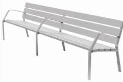 Banc public Modo La Forest - métal - Matériau robuste_5