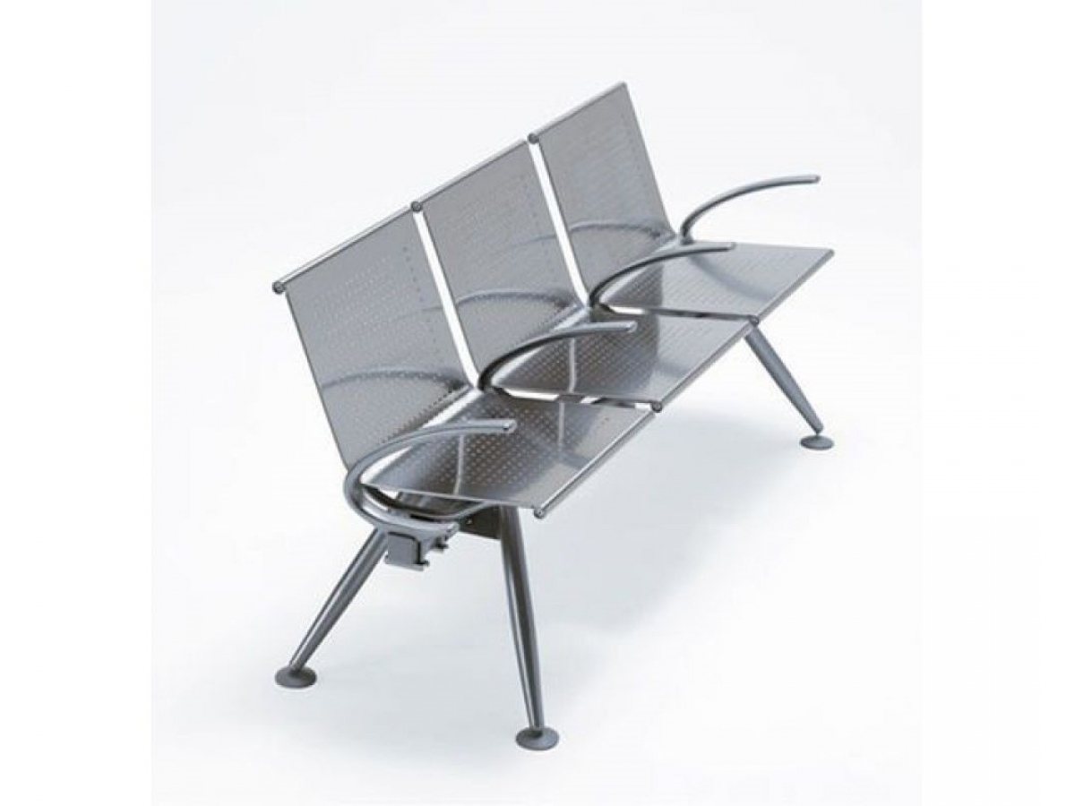 Sièges sur poutre en métal perforé - ULISSE - Design élégant et ergonomique pour espaces collectifs_5