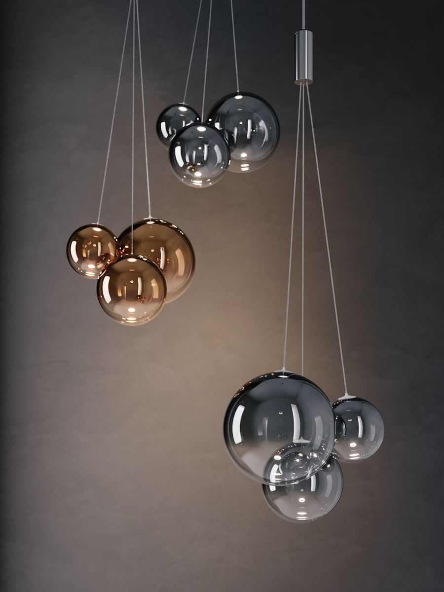 Suspension en verre soufflé RANDOM - Diffuseurs LED en 6 tailles et 7 coloris_5