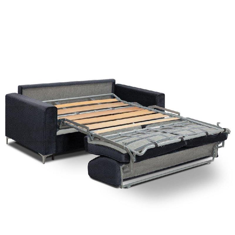 Canapé convertible express Jackson 120cm - Velours bleu navy - Matelas Comfort Bultex® 12cm - Sommier à lattes Renatonisi_5
