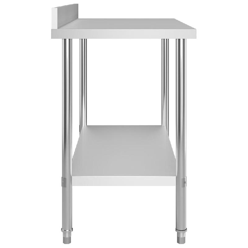 Vidaxl table de travail de cuisine avec étagère 120x60x150 cm inox 3054471_5