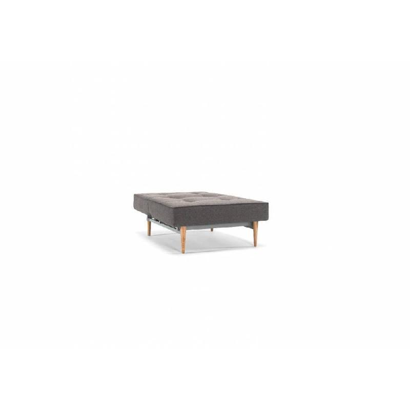Fauteuil-lit convertible SPLITBACK Styletto - 90x115 cm - Pieds chêne naturel - Tissu Flashtex Dark Grey - Innovation Living_5