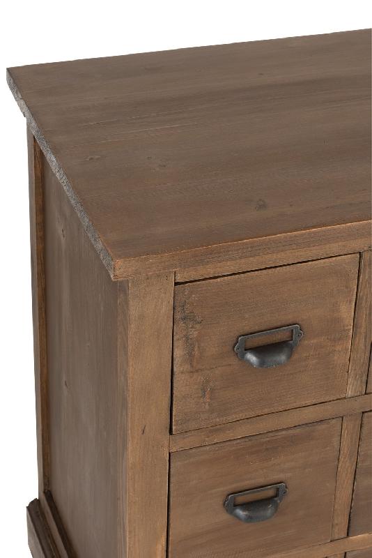 Buffet bas Soma 18 tiroirs en bois massif vintage - style rustique et charme de l'ancien_5