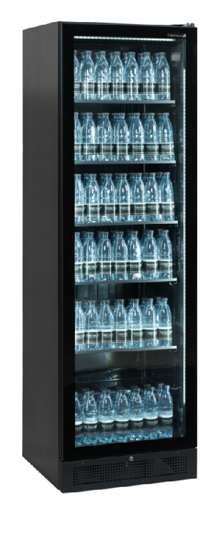Vitrine réfrigérée noire - finition élégante - SCU1425 FRAMELESS - porte vitrée réversible et froid ventilé_5