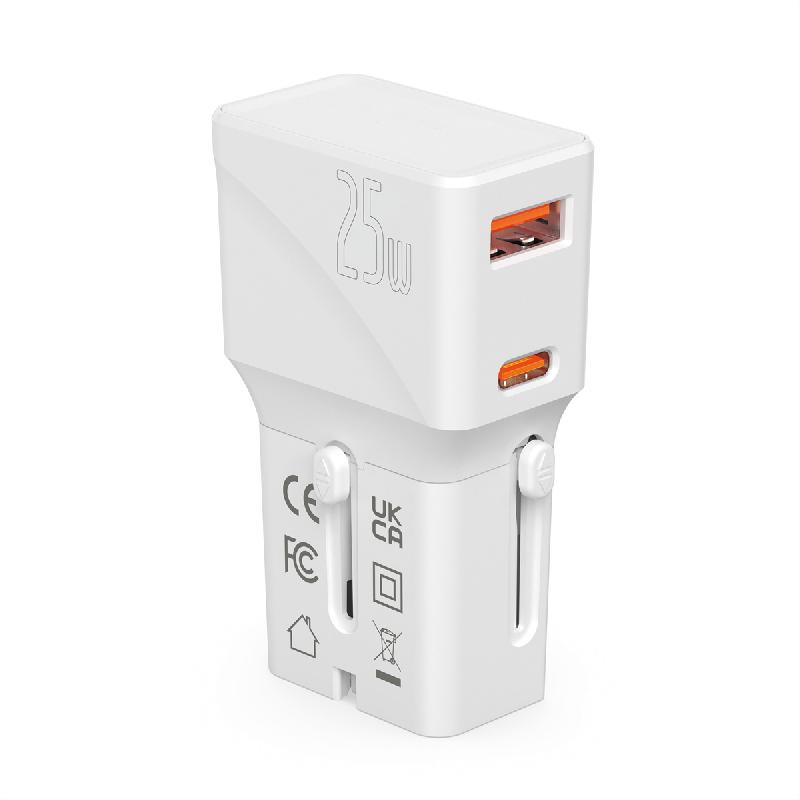ROLINE Chargeur de voyage USB avec prise UK/US/Euro, 2 ports, 1x QC3.0 A + 1x C (PD), 25W_5