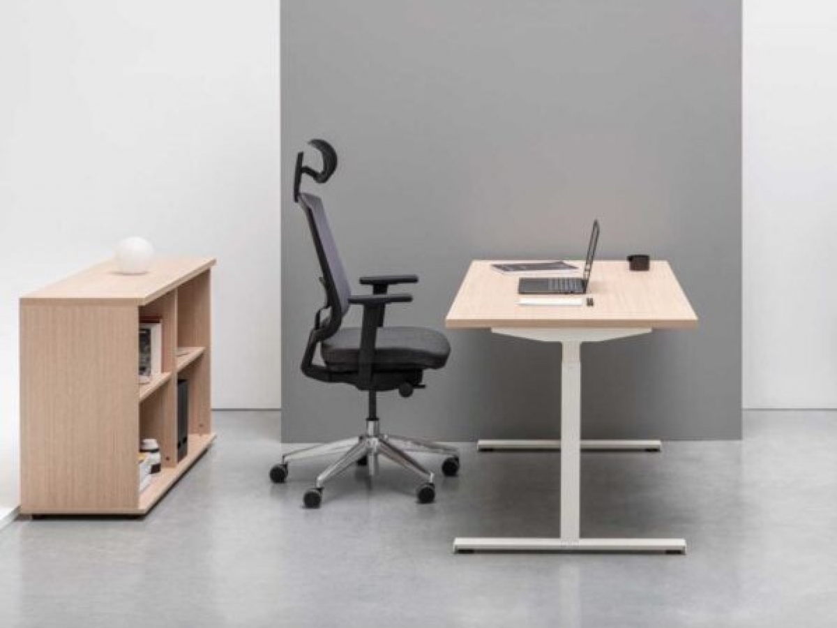 Bureau assis-debout motorisé réglable en hauteur avec une manivelle ou électriquement - DRIVE_5