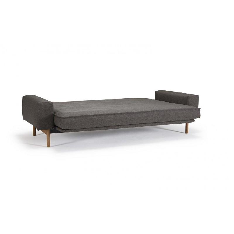Innovation Living - Canapé multifonction design Mimer convertible lit 140x200 cm tissu Flashtex Dark Grey_5