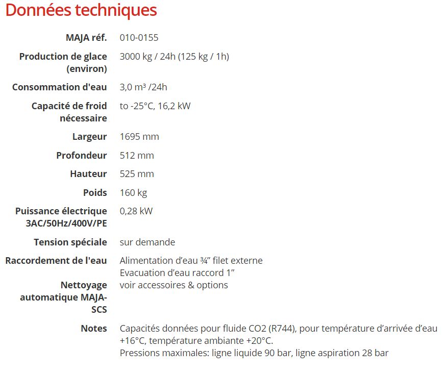 Rvh 2500 co2 machine à glace écailles - maja - 3000 kg / 24 h_5