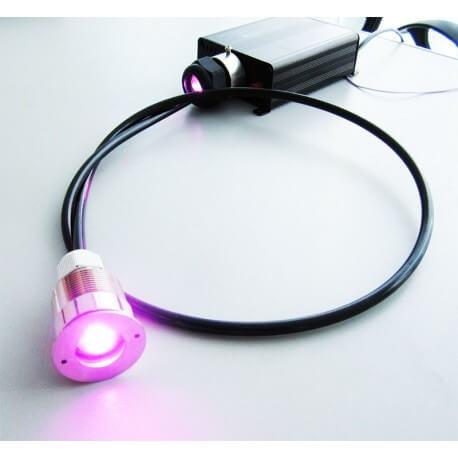 Kit éclairage fibre optique blanc chaud 16W pour sauna/hammam - 12 points lumineux, télécommande et têtes en or étanches_5