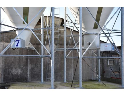 Silo d'aliment d'élevage à cône axial sortie Ø700 - Capacité 5.5 à 50m3 -  Ø2325 à Ø3000 - Silo Gâtine 700_5