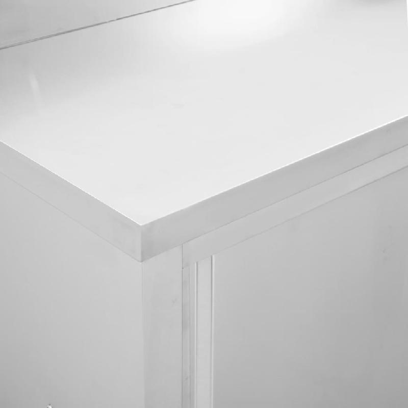 Vidaxl tables avec portes coulissantes 2 pcs 240x50x(95-97) cm inox 3055903_5