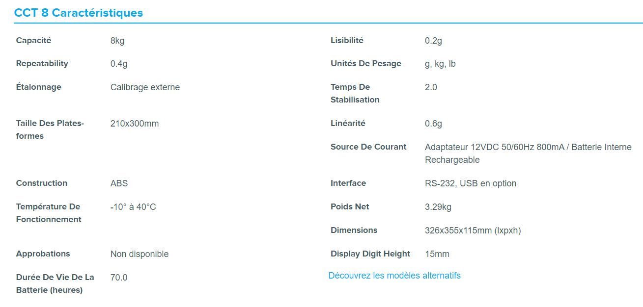 CCT 8 - Balance de comptoir compteuse Cruiser - AE Adam GmbH - Capacité 8kg - Lisibilité 0,2g_5