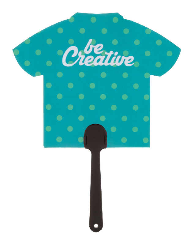 Éventail sur-mesure - poignée plastique et papier stratifié - impression digitale logo - minimum 100 pcs_5