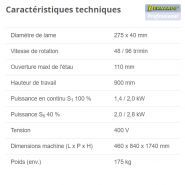 CS 275 H - Tronçonneuse à fraise-scie - PWA Handelsges - lame 275 x 40 mm - moteur 2 vitesses_5