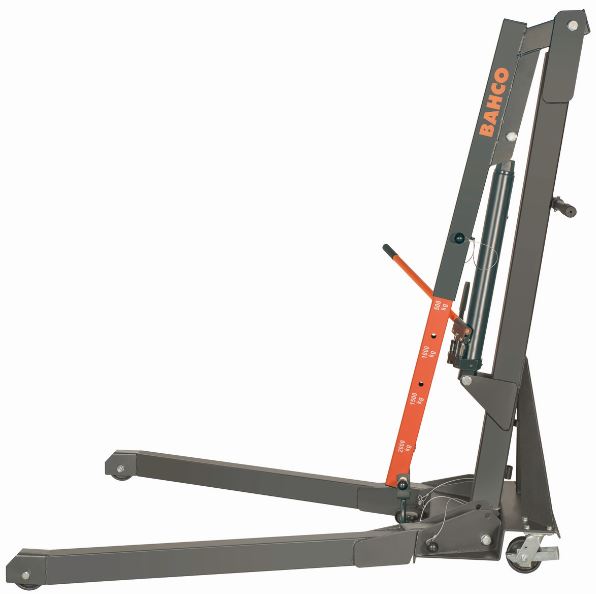 Grue d'atelier pliable 2 T Euro-palette - BH6FC2000 avec bras à 4 positions fixes, pieds repliables et système à double piston_5