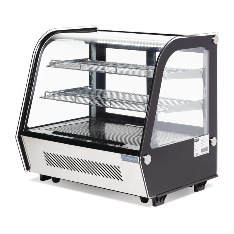 Vitrine de comptoir réfrigérée économe en énergie Série G noire 120L - Polar - GP292_5