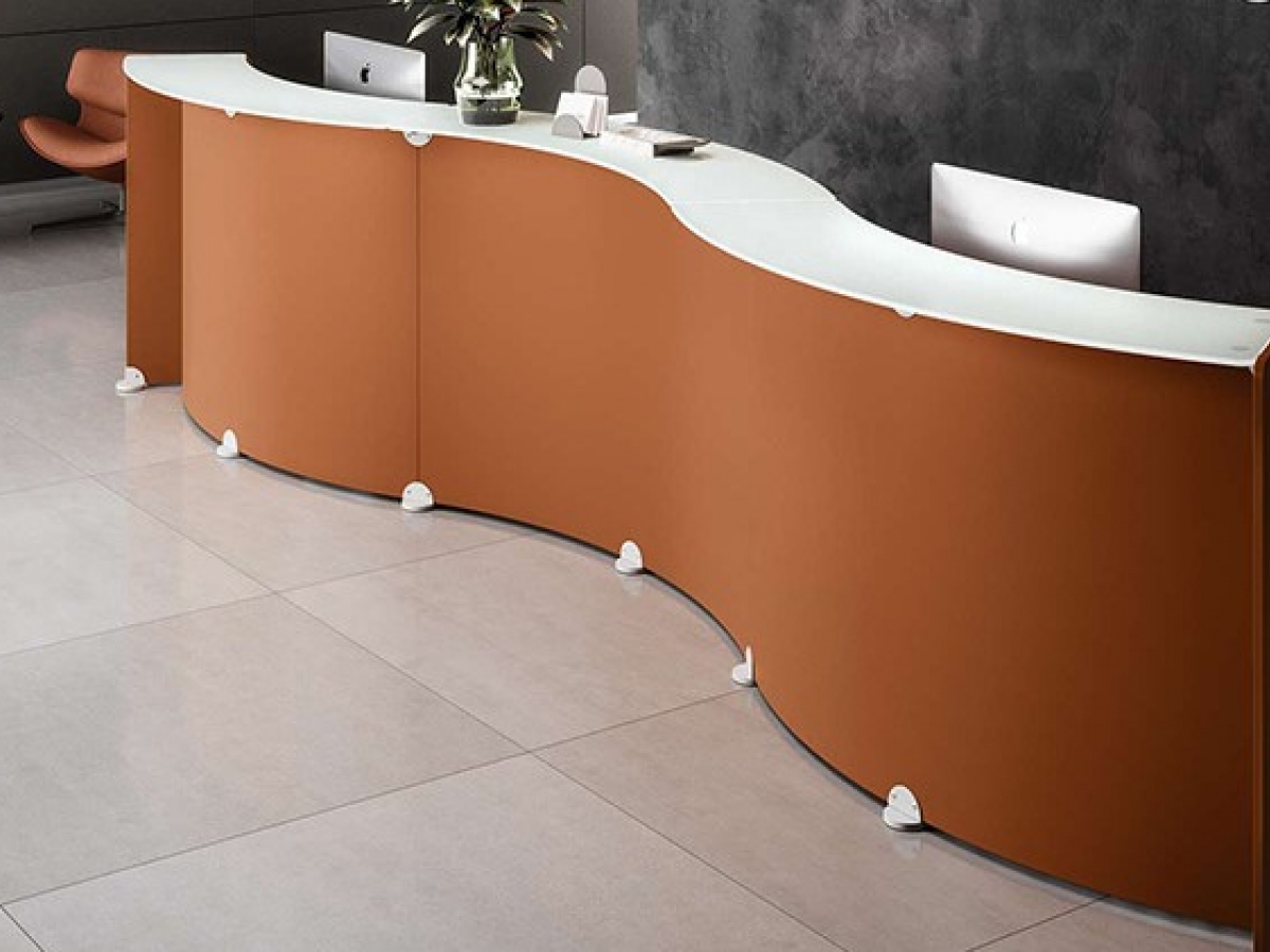 Banque d'accueil modulaire GLASS - Design moderne avec modules personnalisables et finitions variées_5