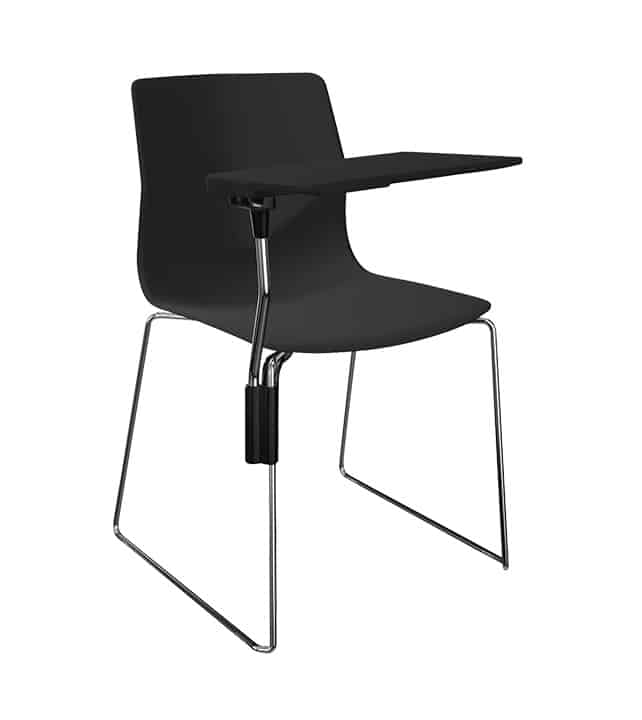 Chaise empilable avec dossier flexible, forme organique et patins en téflon - Four®Sure 44_5