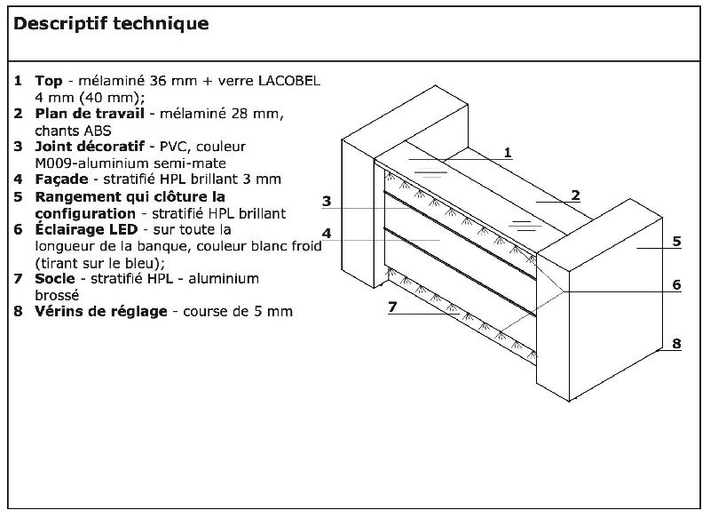 Bureau d'accueil avec rangement Valde - MDD - 222, Blanc brillant_5