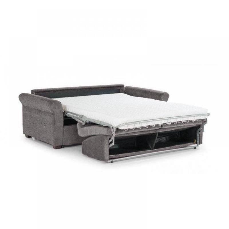 Canapé lit convertible express Romantico 3-4 places - Matelas 16 cm polyuréthane taupe - 160x197 cm_5