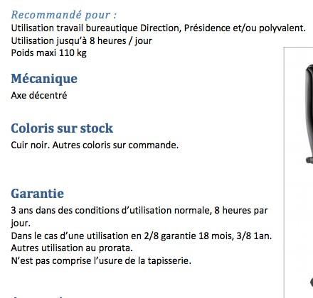 Fauteuil de Direction en cuir RAY - Sitek - cuir noir_5