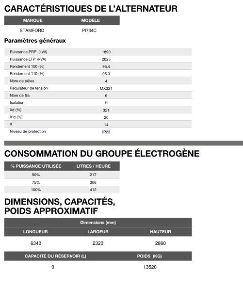 Groupe électrogène en container AT-2015 triphasé 60 Hz - Inmesol - 2.012,0 kVA avec moteur MTU et alternateur STAMFORD_5