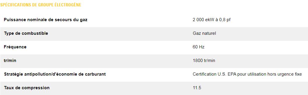 G3520 2 000 ekw groupes électrogènes industriel à gaz - caterpillar -puissance continue maximale 1 400 kw à 2 000 kw_5